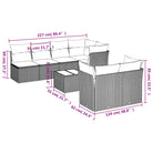 Lounge tuintafel set met waterdichte tas en zwart materiaal - Tuinsets