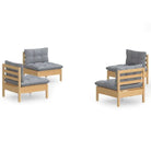 Lounge tuintafel set van massief grenenhout voor ontspannen buitenleven - Tuinsets