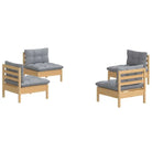 Lounge tuintafel set van massief grenenhout voor ontspannen buitenleven - Tuinsets