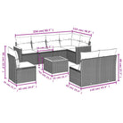Lounge tuintafelset in grijs materiaal met gepoedercoat staal en waterdichte tas - Tuinsets