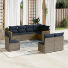 Lounge tuintafelset in grijs materiaal met gepoedercoat staal en waterdichte tas - Grijs en blauw / Zonder tafel