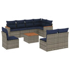 Lounge tuintafelset in grijs materiaal met gepoedercoat staal en waterdichte tas - Tuinsets