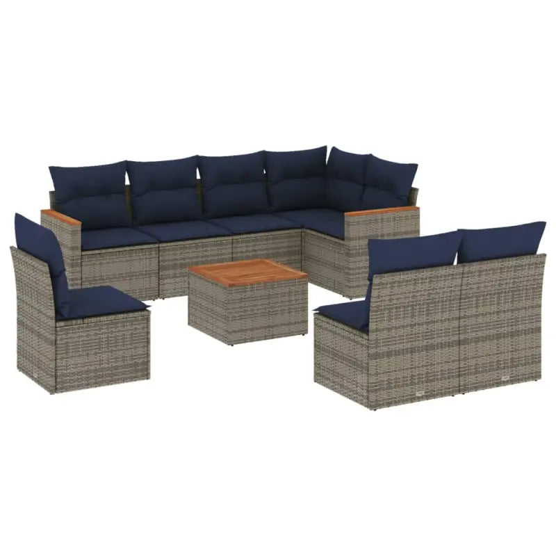 Lounge tuintafelset in grijs materiaal met gepoedercoat staal en waterdichte tas - Tuinsets