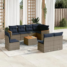 Lounge tuintafelset in grijs materiaal met gepoedercoat staal en waterdichte tas - Tuinsets