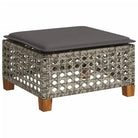Lounge tuintafelset met grijs materiaal en natuurlijke olieafwerking - Tuinsets