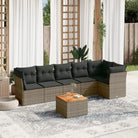 Lounge tuintafelset met waterdichte tas en grijs gepoedercoat staal - grijs en donkergrijs / 3x hoek + 3x midden