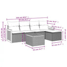 Lounge tuintafelset met zwart materiaal en gepoedercoat staal - Tuinsets