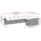 Lounge tuintafelset van gepoedercoat staal met beige materiaal - Tuinsets