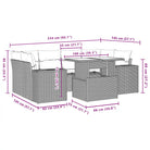 Loungebank in beige materiaal en gepoedercoat staal voor tuin en terras - Tuinsets