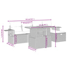 Loungebank in beige materiaal en gepoedercoat staal voor tuin en terras - Tuinsets
