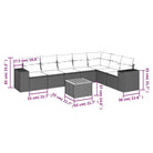 Loungebank in beige materiaal met gepoedercoat staal afmetingen - Tuinsets