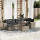Loungebank in beige materiaal met gepoedercoat staal afmetingen - Lichtgrijs / zonder opbergruimte - Tuinsets
