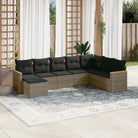 Loungebank in beige materiaal met gepoedercoat staal en waterdichte tas - Grijs / Zonder tafel - Tuinsets