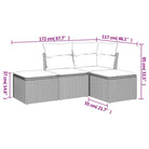 Loungebank in bruin materiaal met waterdichte tas en gepoedercoat staal - Tuinsets