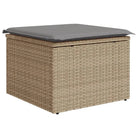 Loungebank in gemengd beige materiaal met waterdichte tas voor buiten - Tuinsets