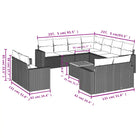 Loungebank in gemengd beige met waterdichte tas voor tuin of terras - Tuinsets