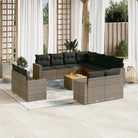 Loungebank in gemengd beige met waterdichte tas voor tuin of terras - Grijs - Tuinsets