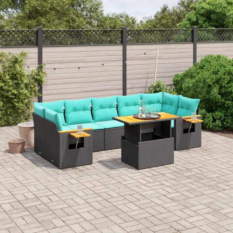 Loungebank in grijs materiaal met gepoedercoat staal en afmetingen - Zwart / zonder opbergruimte - Tuinsets