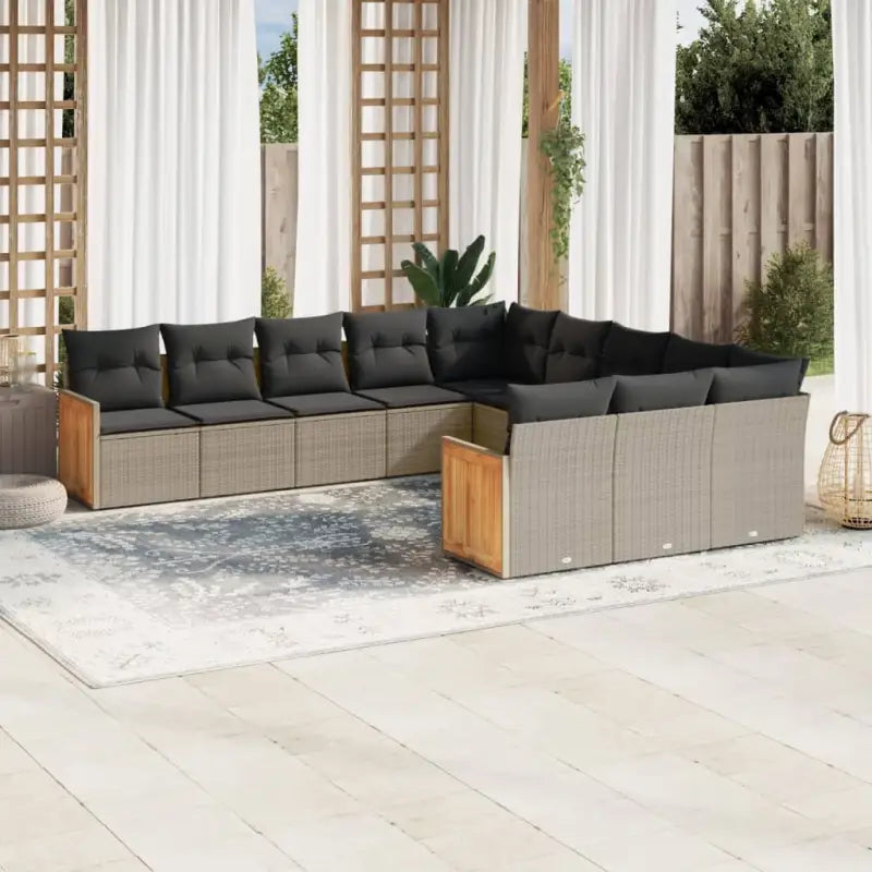 Loungebank in grijs materiaal met gepoedercoat staal en comfortabele afmetingen - grijs en donkergrijs / Zonder tafel