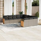 Loungebank in grijs materiaal met gepoedercoat staal en comfortabele afmetingen - Tuinsets