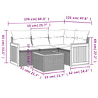 Loungebank in grijs materiaal met gepoedercoat staal en waterdichte tas - Tuinsets