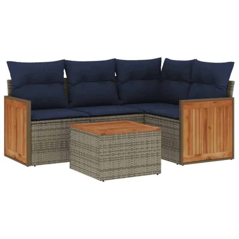 Loungebank in grijs materiaal met gepoedercoat staal en waterdichte tas - Tuinsets