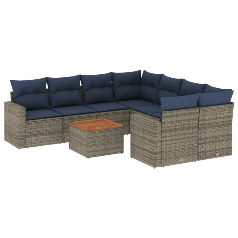 Loungebank in grijs materiaal met gepoedercoat staal en waterdichte tas - Grijs - Tuinsets