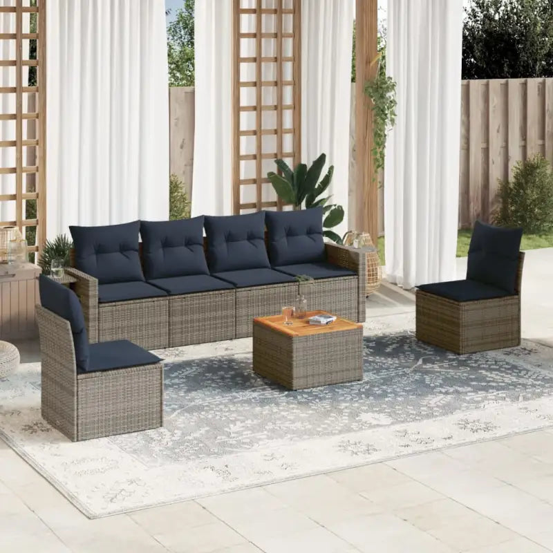 Loungebank in grijs materiaal met waterdichte tas en gepoedercoat staal - Grijs - Tuinsets