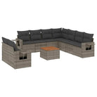 Loungebank in Grijs Materiaal met Waterdichte Tas en Gepoedercoat Staal - Tuinsets