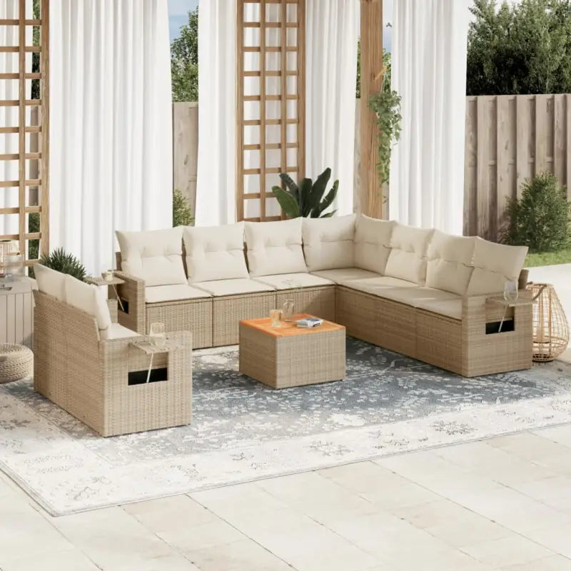 Loungebank in Grijs Materiaal met Waterdichte Tas en Gepoedercoat Staal - beige en crèmekleurig - Tuinsets