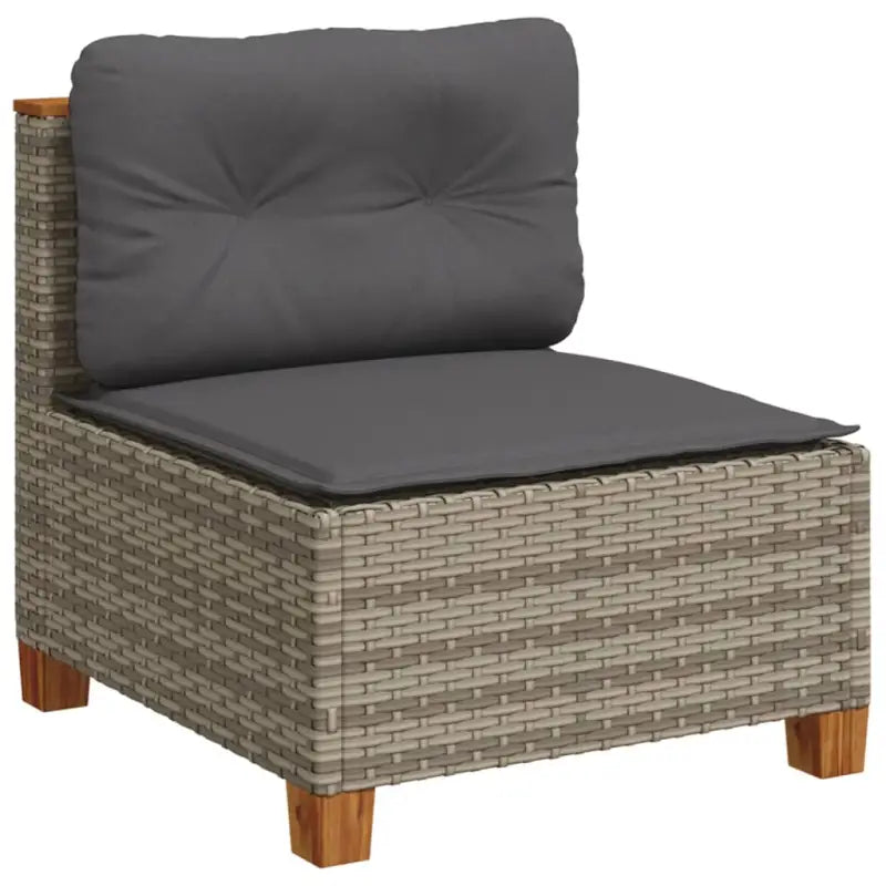 Loungebank in grijs met gepoedercoat staal en natuurlijke olieafwerking - Tuinsets