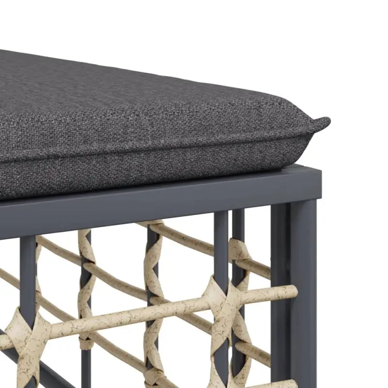 Loungebank in poly rattan en antraciet materiaal voor buitenplezier - Loungebanken