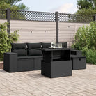 Loungebank in zwart materiaal met gepoedercoat staal afmetingen - Tuinsets