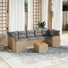 Loungebank in zwart materiaal met gepoedercoat staal afmetingen - Gemengd beige - Tuinsets