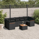 Loungebank in zwart materiaal met gepoedercoat staal afmetingen - Zwart - Tuinsets