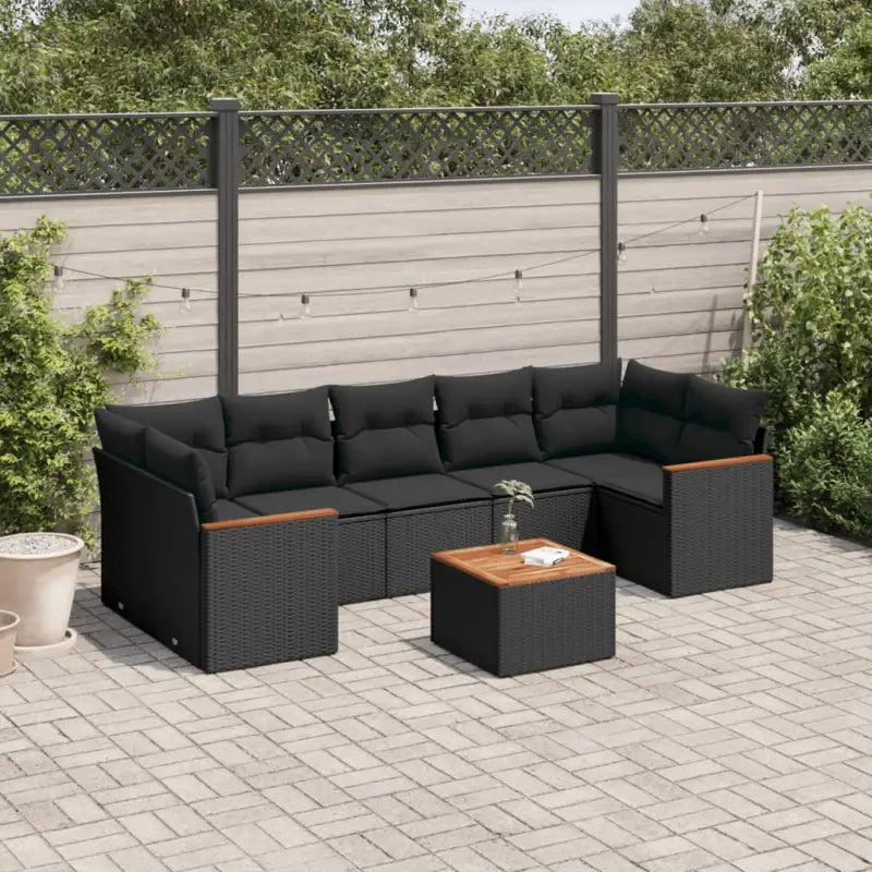 Loungebank in zwart materiaal met gepoedercoat staal afmetingen - Zwart - Tuinsets