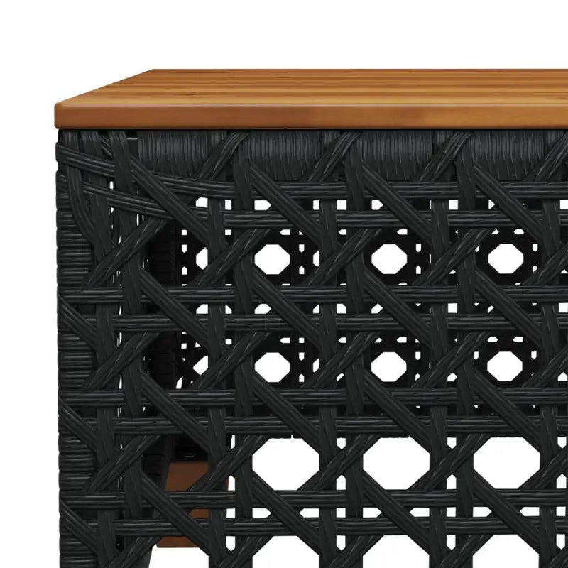 Loungebank in zwart materiaal met natuurlijke olieafwerking en ideale afmetingen - Tuinsets