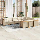 Loungebank in zwart materiaal met natuurlijke olieafwerking en ideale afmetingen - Beige / Zonder tafel / Dichtgeweven