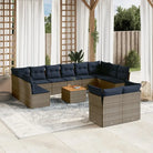 Loungebank in zwart materiaal met waterdichte tas en gepoedercoat staal - grijs en donkergrijs - Tuinsets