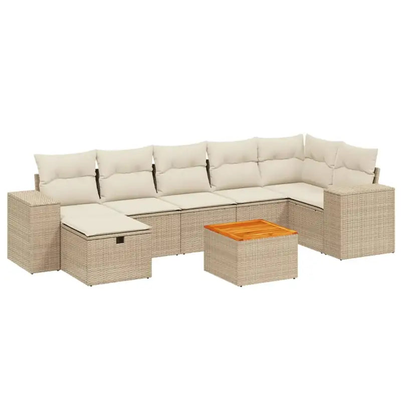 Loungebank met beige materiaal en gepoedercoat staal afmetingen - Tuinsets