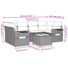 Loungebank met beige materiaal en gepoedercoat staal voor je tuin - Tuinsets