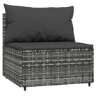 Loungebank met poly rattan en afmetingen kussen voor tuinplezier - Loungebanken