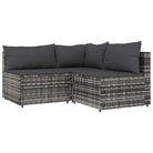 Loungebank met poly rattan en afmetingen kussen voor tuinplezier - Loungebanken