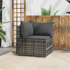 Loungebank met poly rattan en afmetingen kussen voor tuinplezier - Grijs / 1 / Hoekbank - Loungebanken