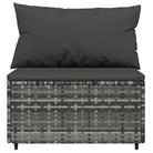 Loungebank met poly rattan en afmetingen kussen voor tuinplezier - Loungebanken