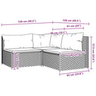 Loungebank met poly rattan en afmetingen kussen voor tuinplezier - Loungebanken
