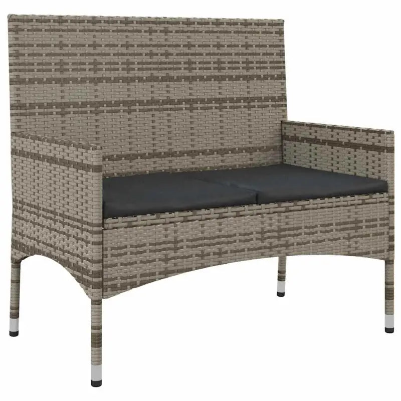 Loungebank met poly rattan en gepoedercoat staal voor in de tuin - Tuinsets