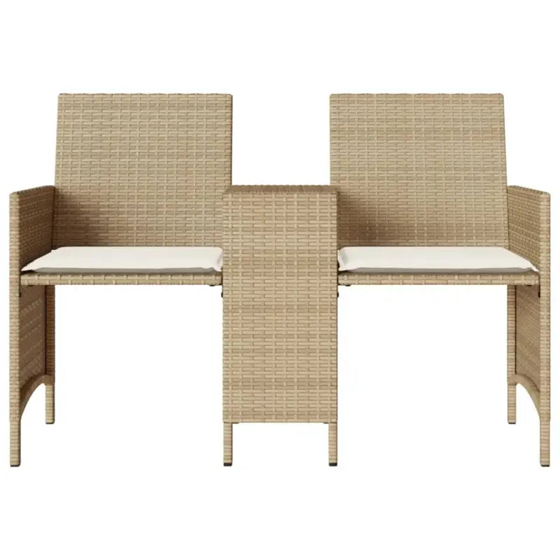 Loungebank met poly rattan en wasbare hoes voor buitenruimte - Loungebanken
