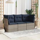 Loungebank met poly rattan tuinafmeting en waterdichte tas voor buitengebruik - Tuinsets