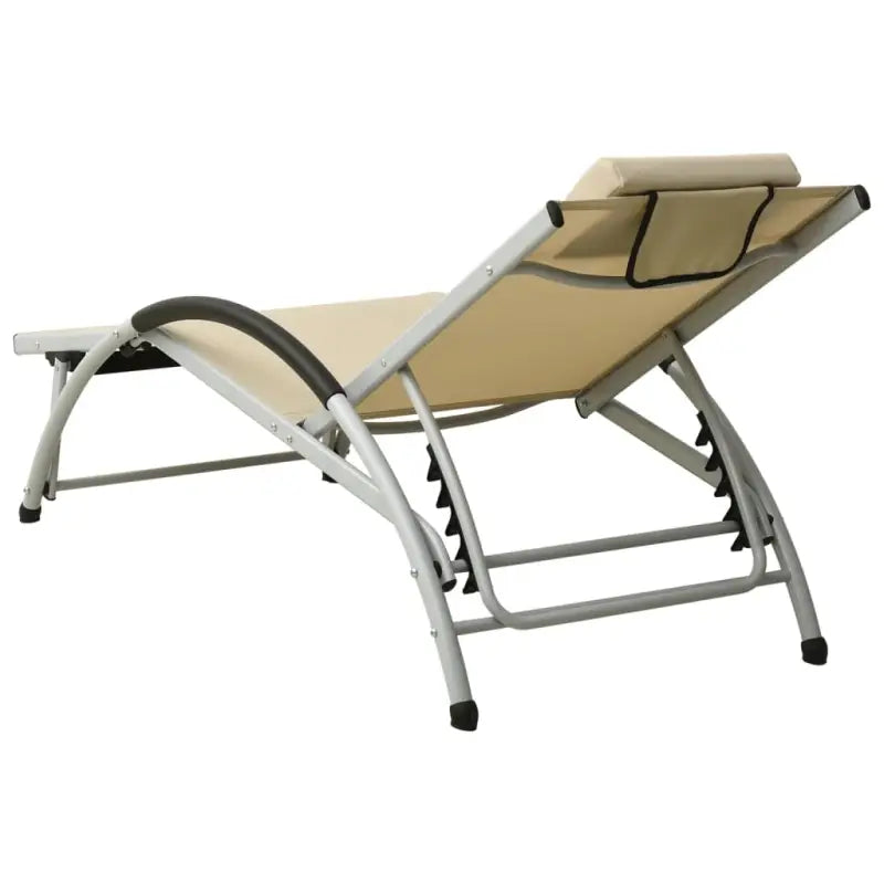 Loungebank met verstelbare rugleuning en voetensteun van aluminum - Ligstoelen